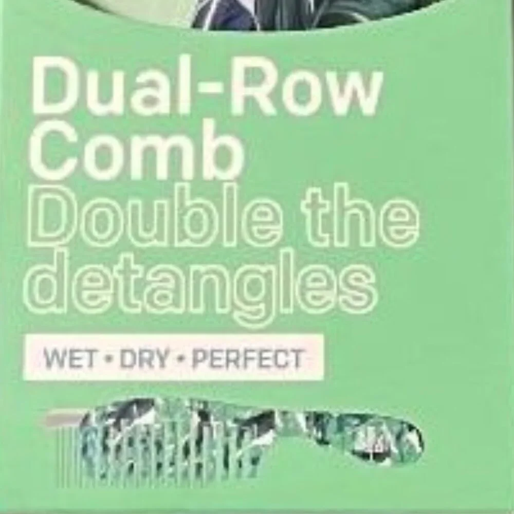 NEW CONAIR ~ THE KNOT DR . 2 - IN - 1 DETANGLE DUAL ROW WET / DRY DETANGLER COMB